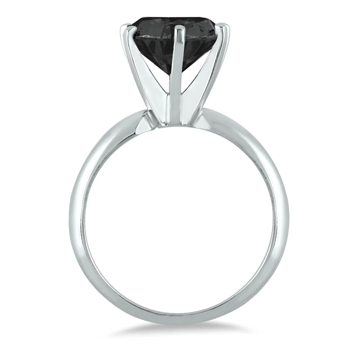 1 1/2 Carat Tw Round  Diamond Solitaire Ring In 14K White Gold