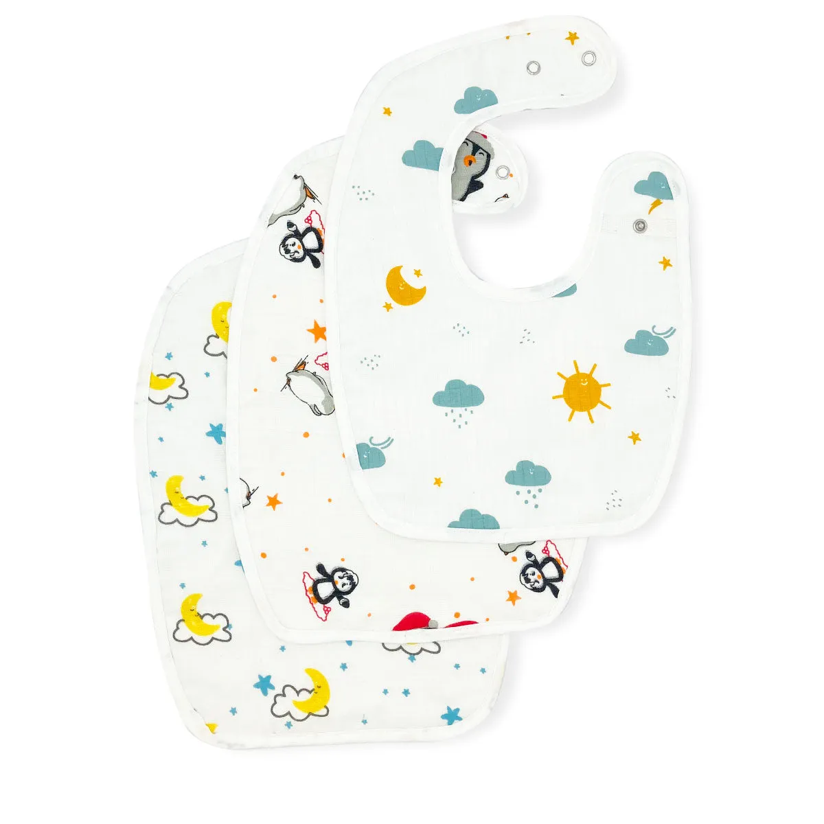 100% Organic Muslin Baby Bib (Combo Pack)