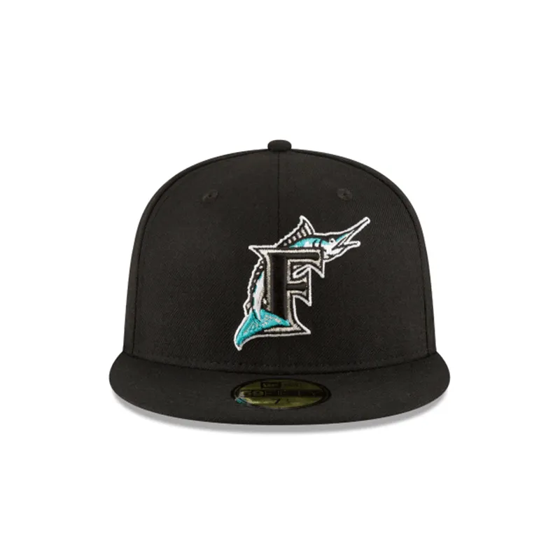 [11783655] New Era Florida Marlins World Series Black Wool 59FIFTY Fitted Hats