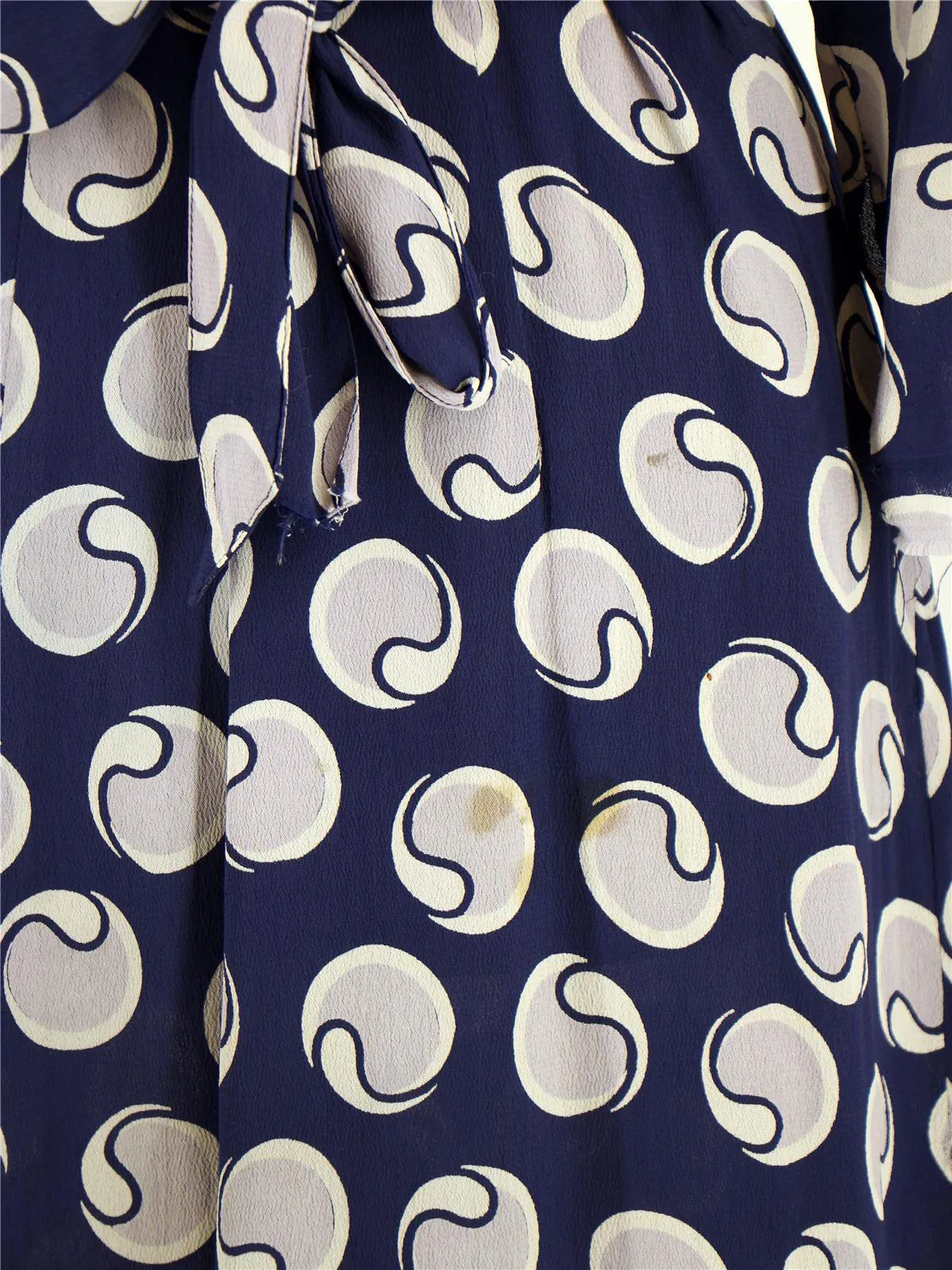 1940s Navy Blue Spot Vintage Dress