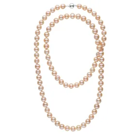 35-inch 8.5-9.0 mm AA  Pink to Peach Freshwater Pearl Necklace