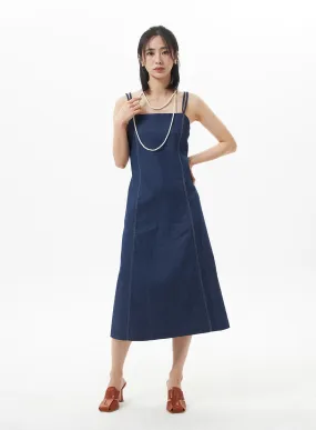 A-Line Denim Maxi Dress OA320