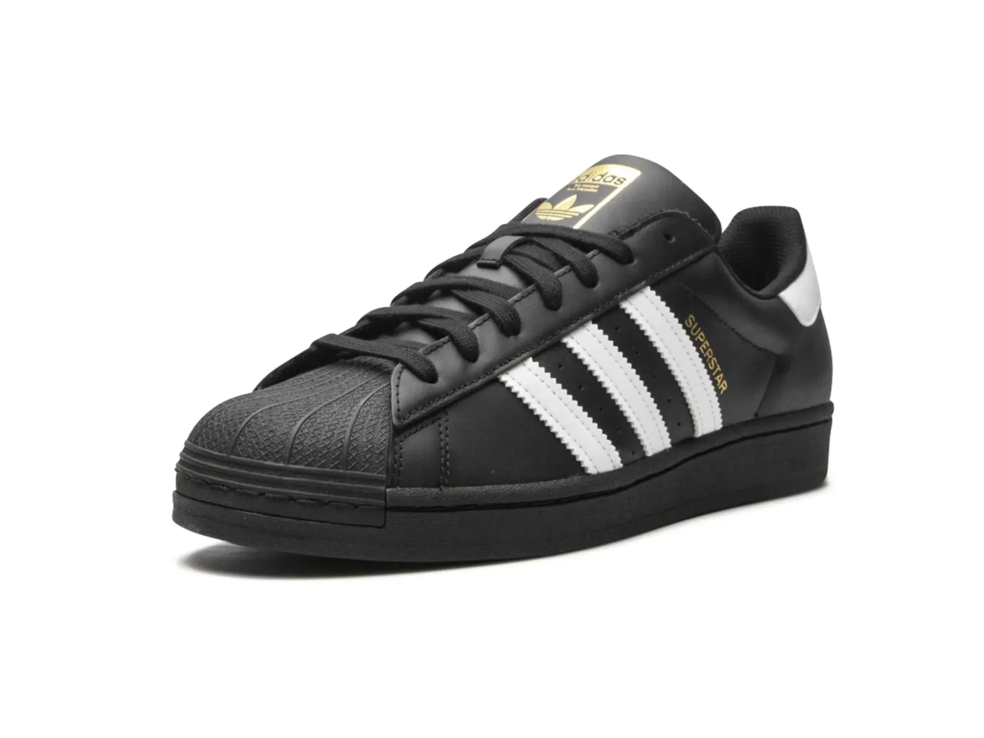 Adidas Superstar "Core Black Cloud White Gold"