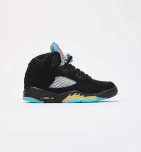 Air Jordan 5 Retro Aqua Grade School Lifestyle Shoe - Black/Aqua