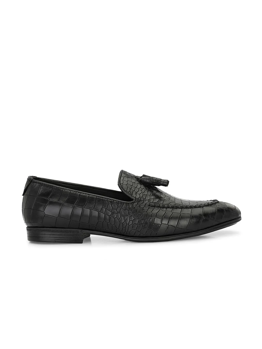 Alberto Torresi Genuine Leather Tassel Loafer Textured