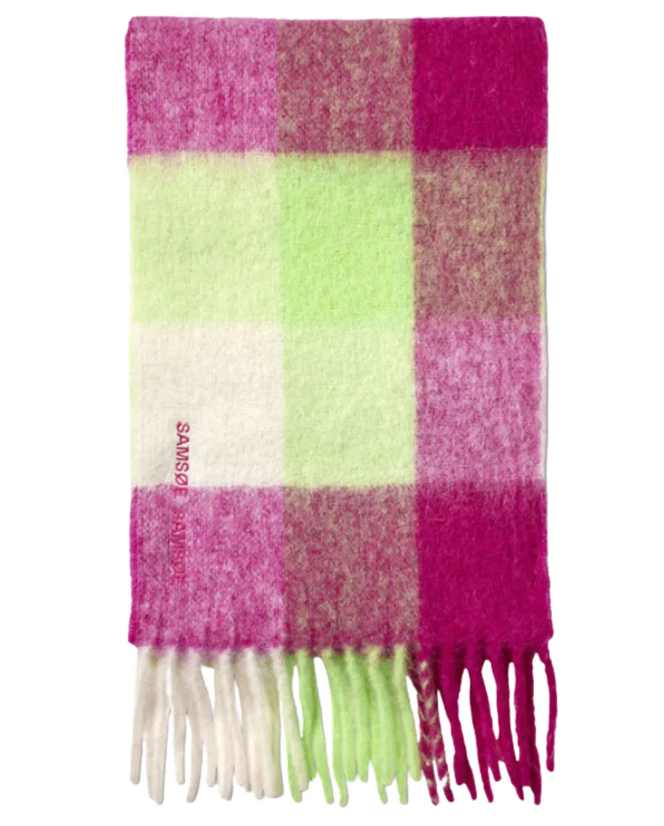 Alex Scarf Fuchsia check