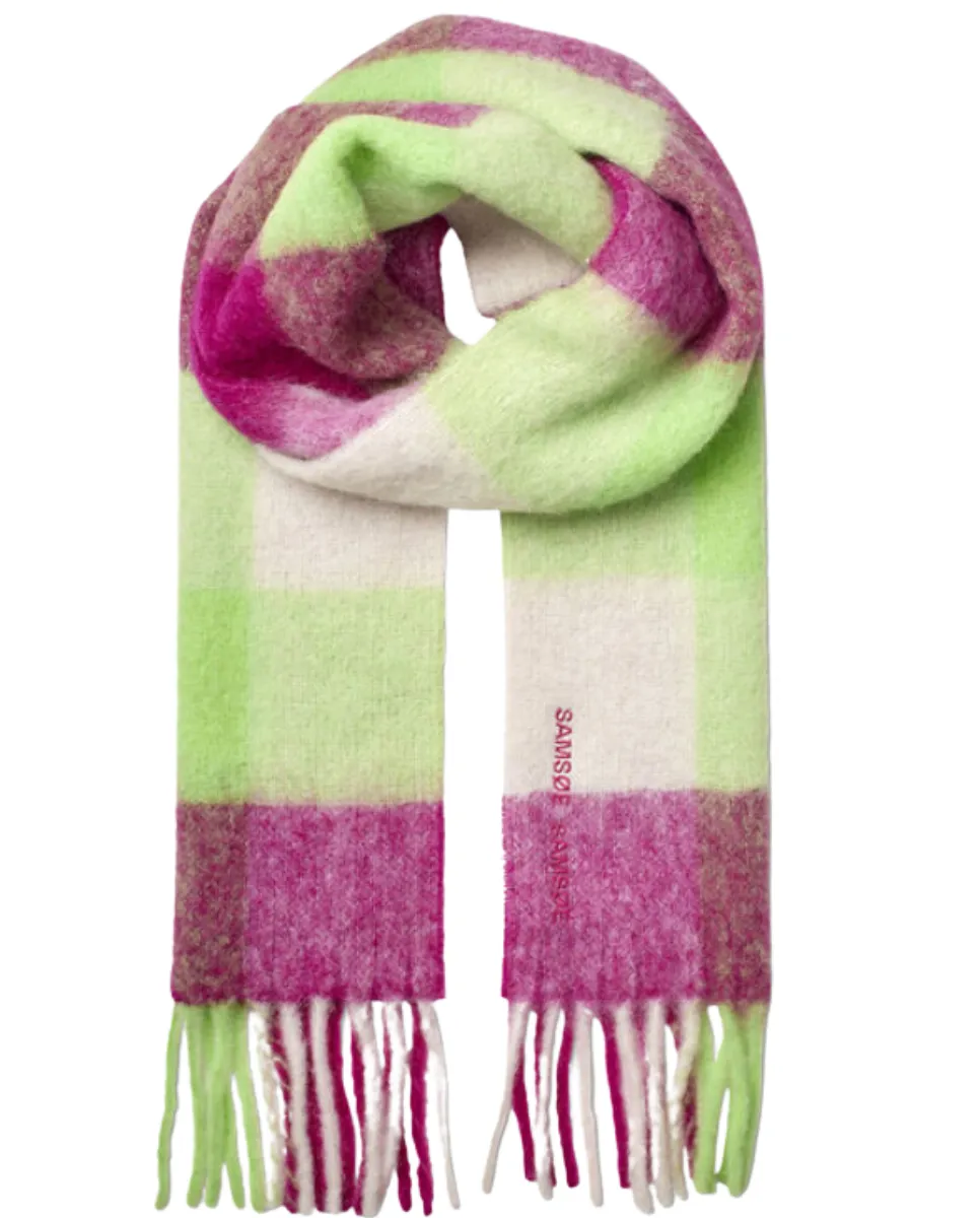 Alex Scarf Fuchsia check