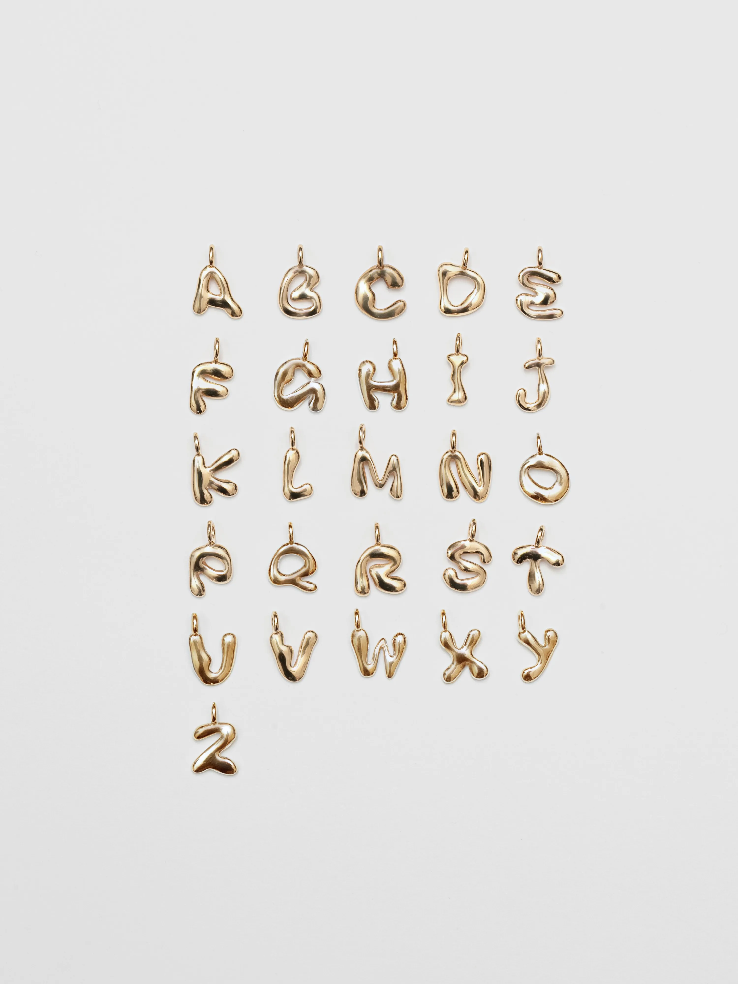 Alphabet Charm in 14k Solid Gold