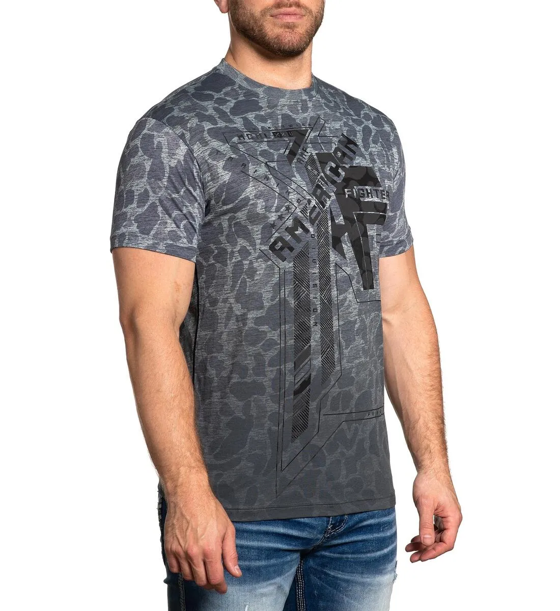 American Fighter Mullins T-Shirt Heather Grey/Camo