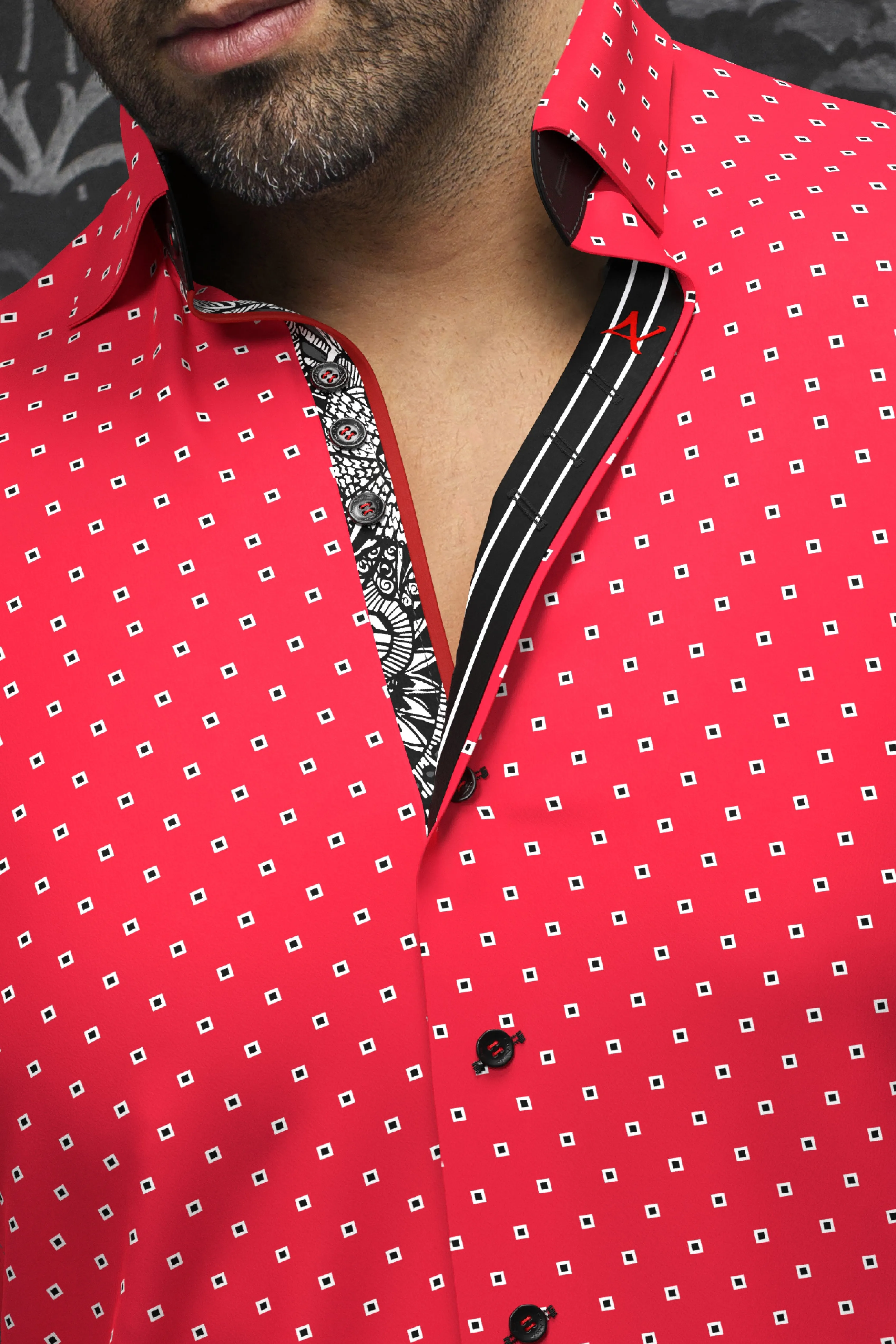 Au Noir Stretch Shirt | Santana Red