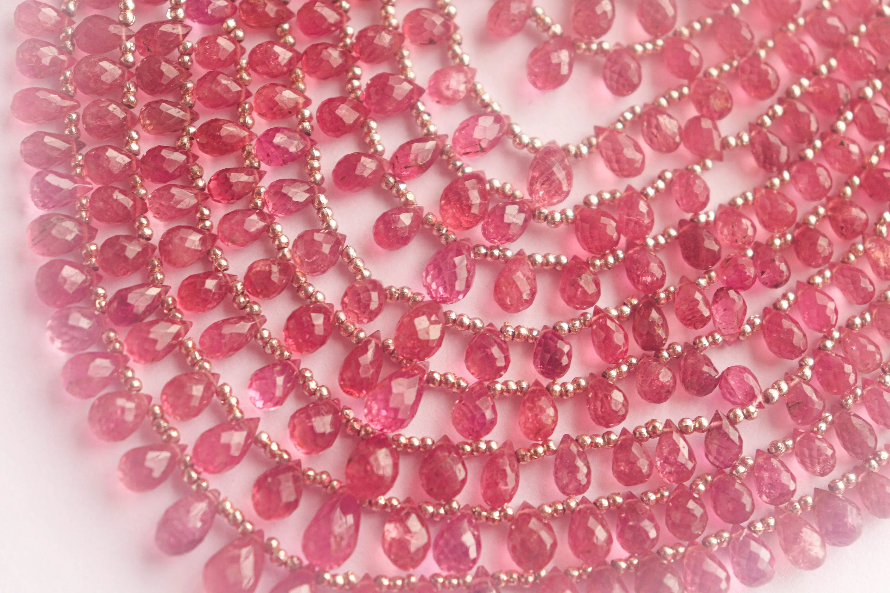 Beautiful! Pink Tourmaline Faceted Drops