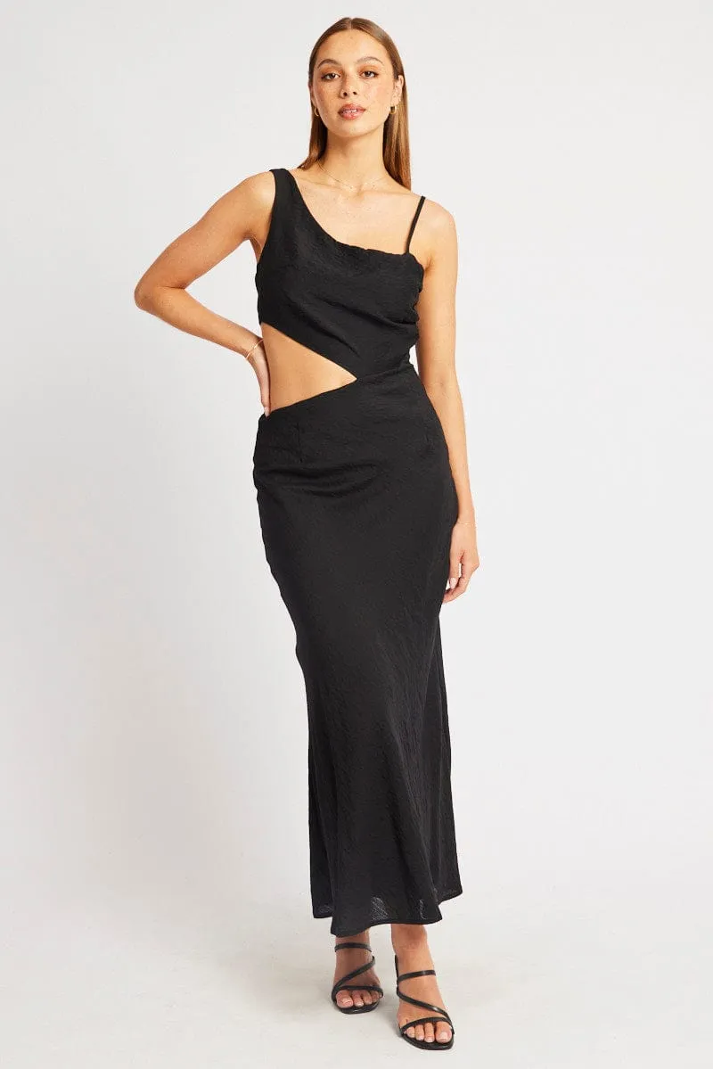 Black Maxi Dress Cut Out Detail