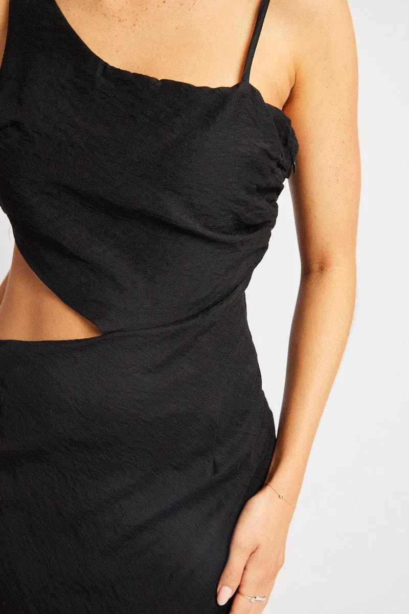 Black Maxi Dress Cut Out Detail