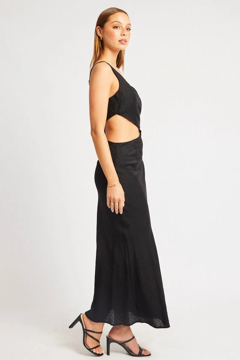 Black Maxi Dress Cut Out Detail