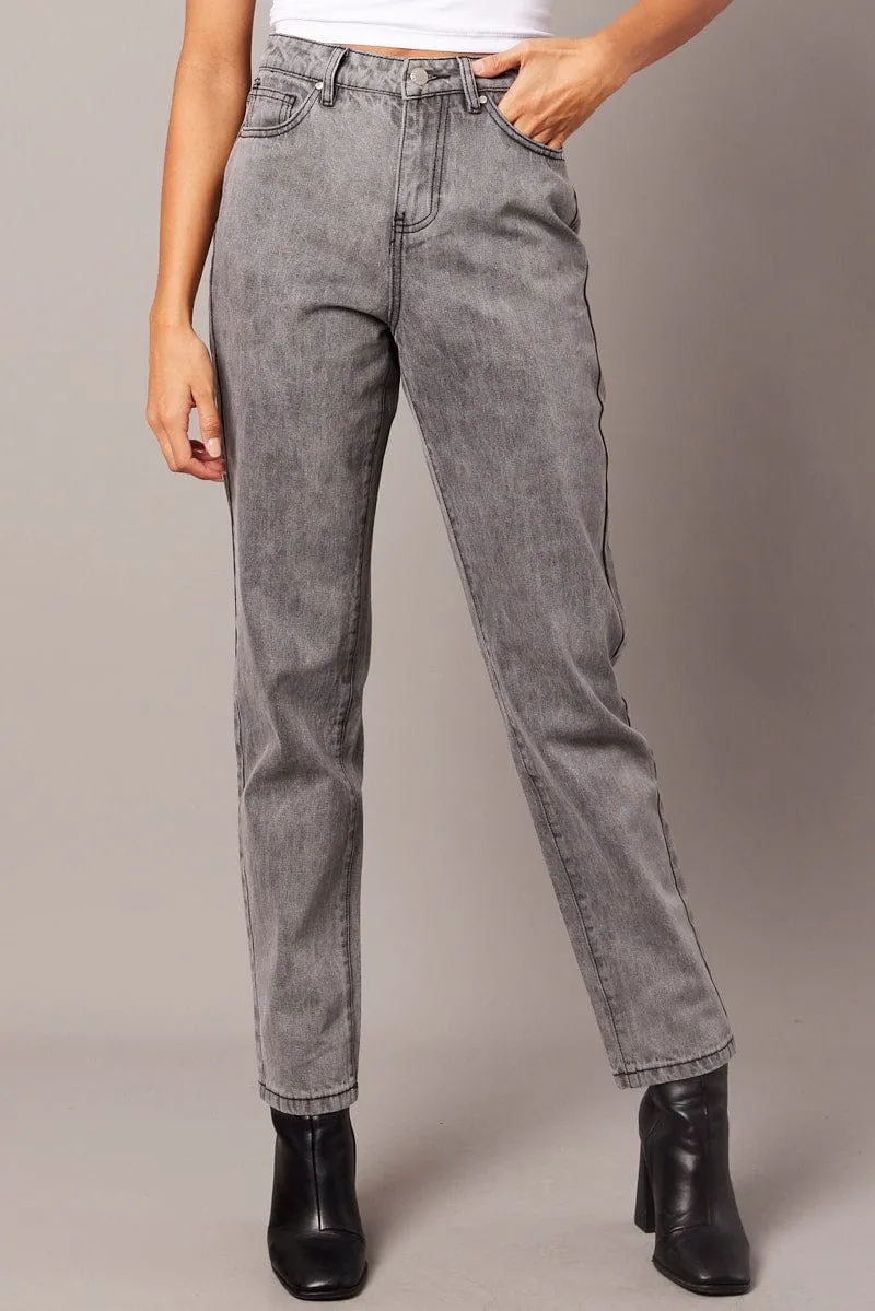 Black Mom Jean High Rise