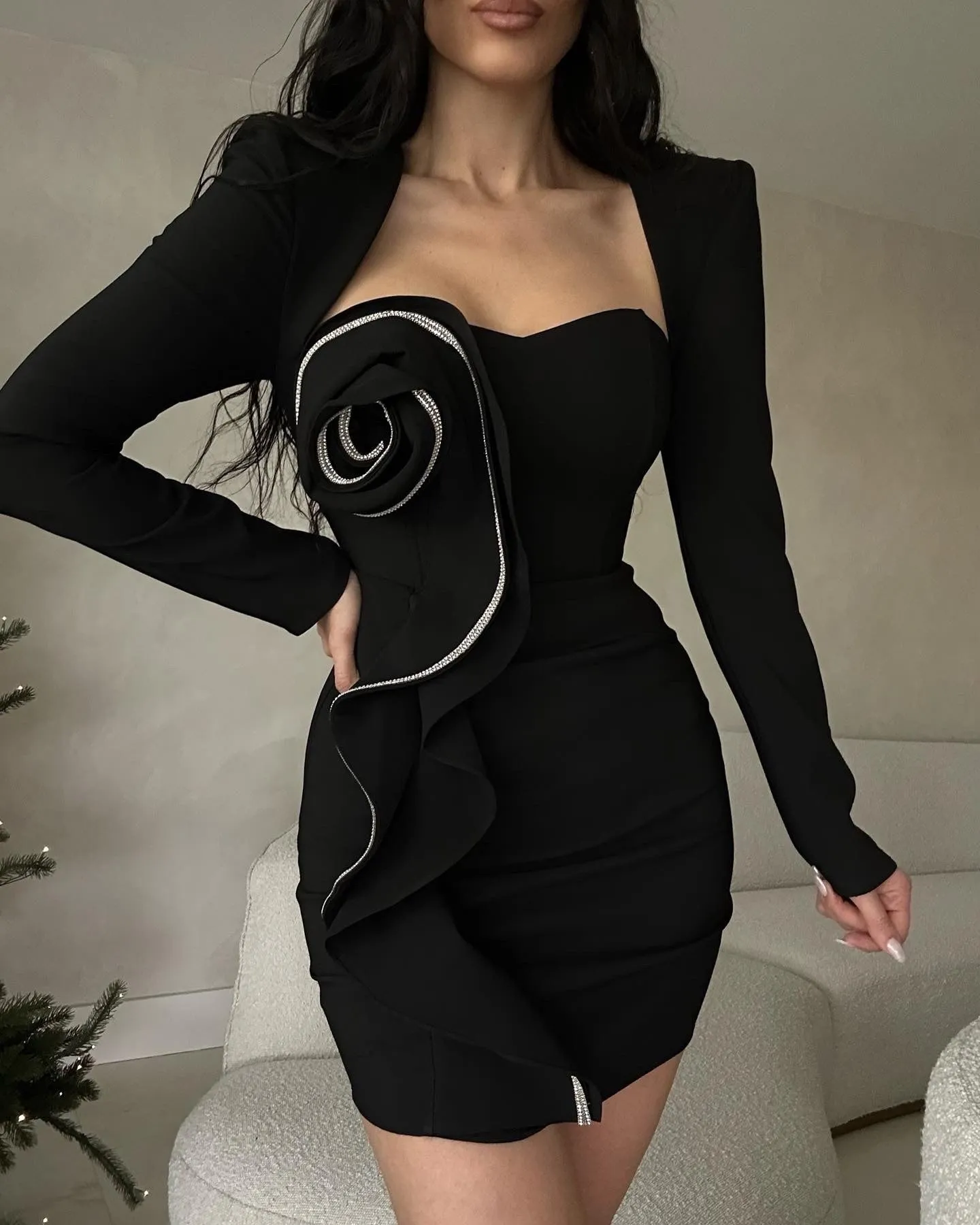 ‘Black rose’ corset dress