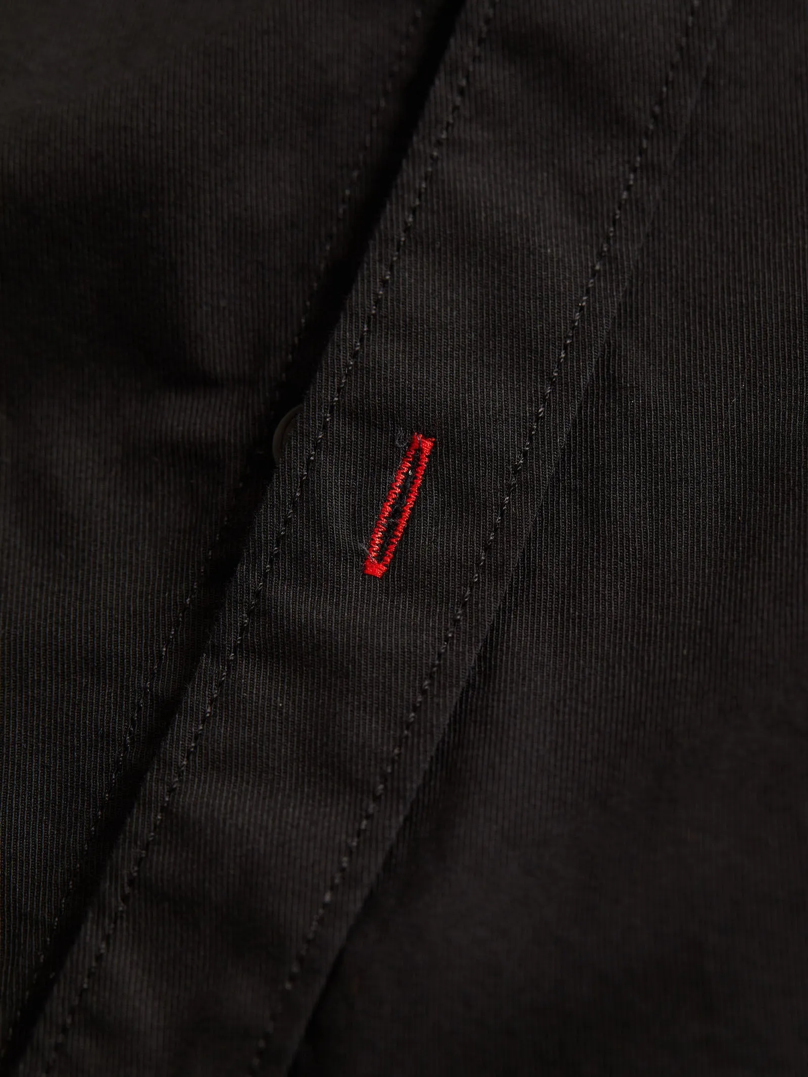 Black Solid Stretch Twill Shirt