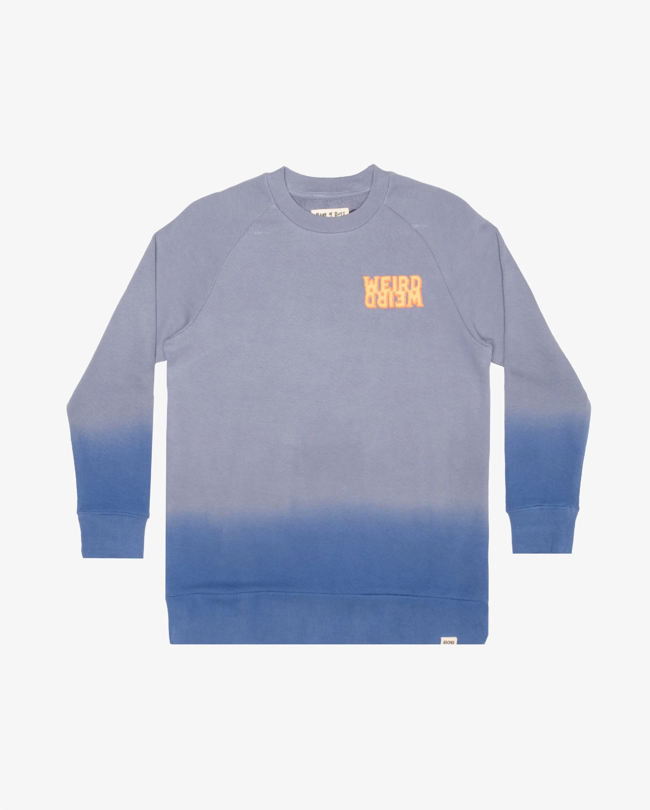 BOB Weird Blue Dip Dye Raglan Crew