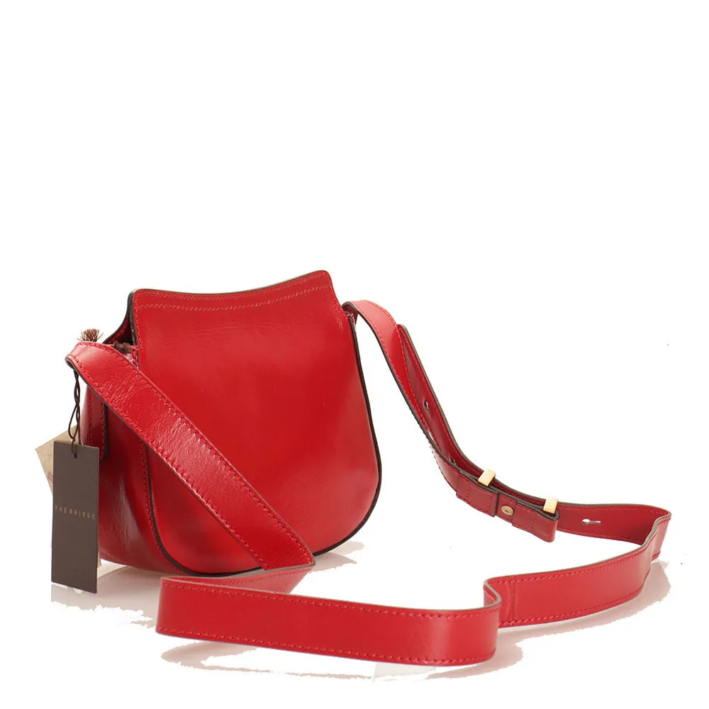 Borsa Donna a Tracolla THE BRIDGE linea Celeste in Pelle Rossa