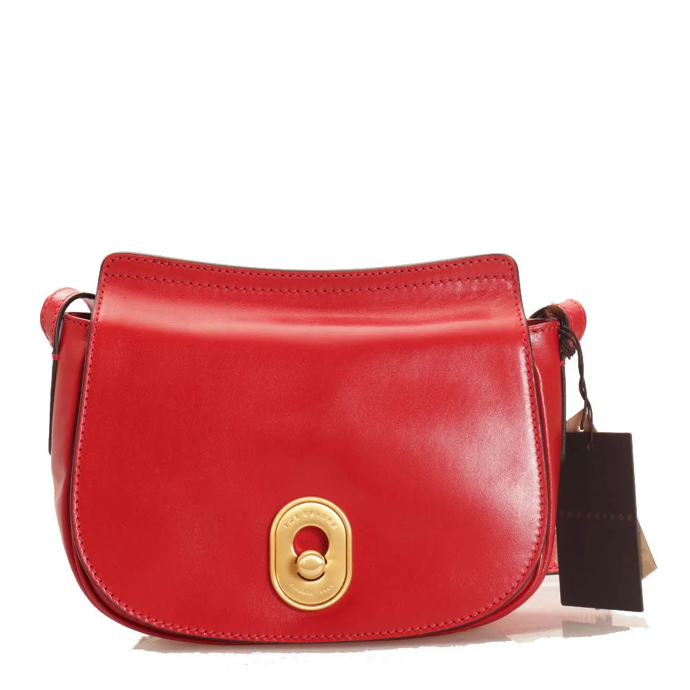 Borsa Donna a Tracolla THE BRIDGE linea Celeste in Pelle Rossa