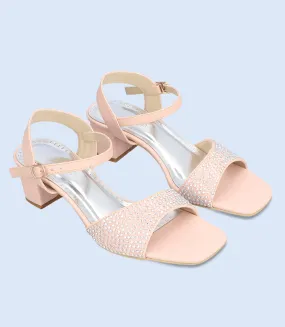 BW8730-PINK-Women Formal Sandal Heels