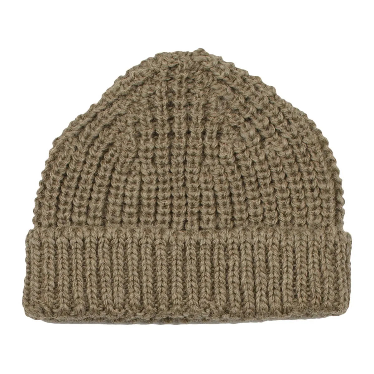 cableami - British Wool Short Beanie - Beige