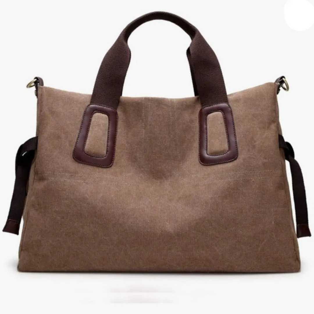 Canvas Casual Bag (Unisex Bag) L-Brown Khaki