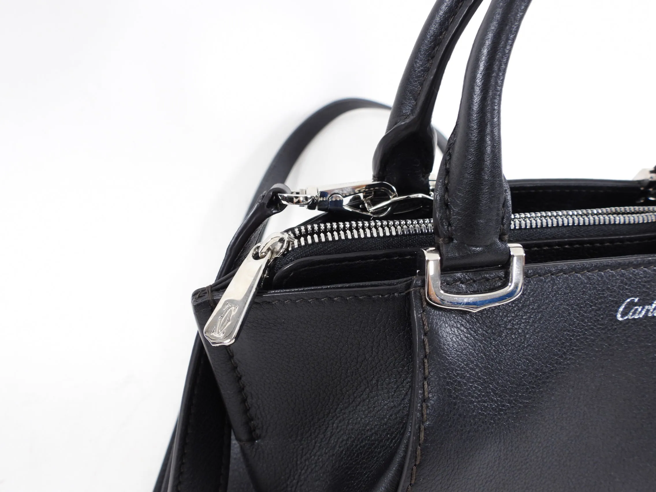 Cartier C de Cartier Mini Black Leather Two-Way Bag