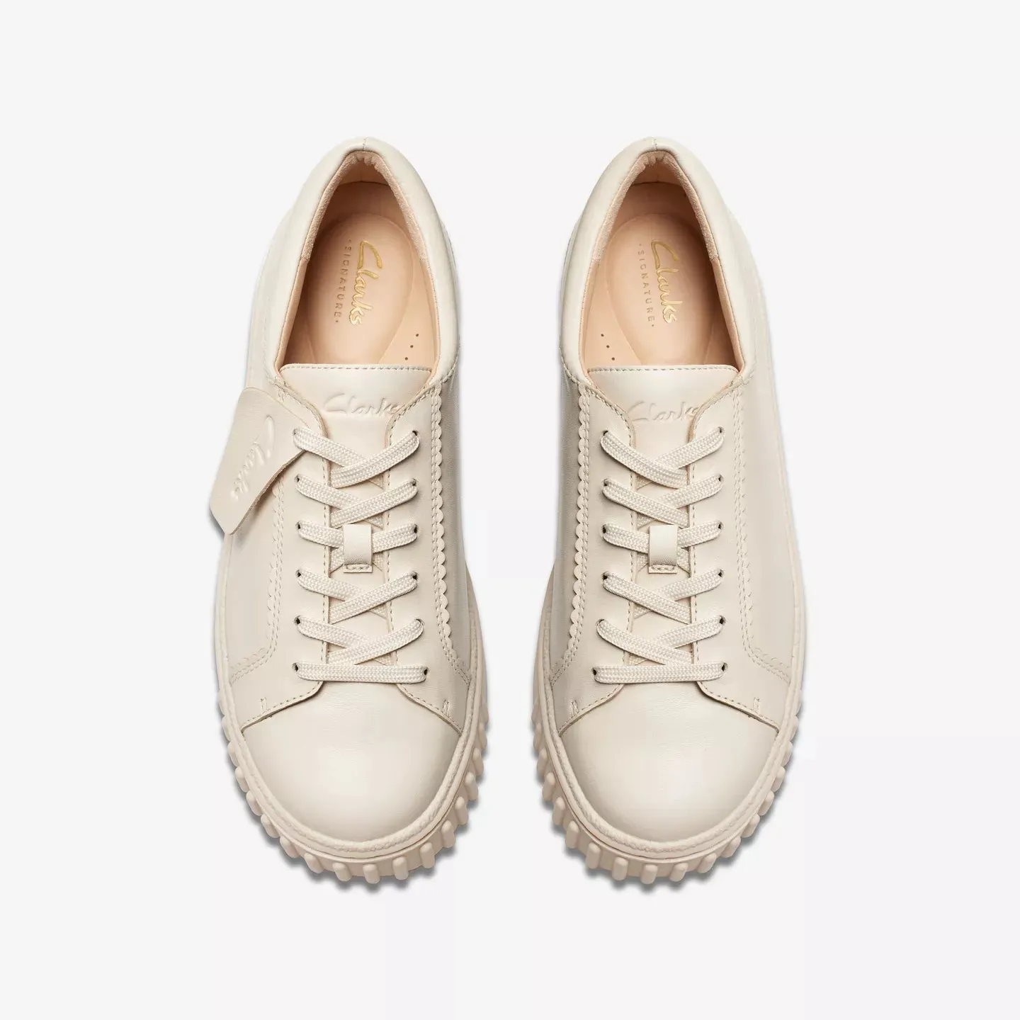 Clarks Mayhill Walk Cream Leather