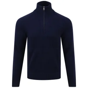 Collin Cashmere Wool Half Zip JL Navy - AW22