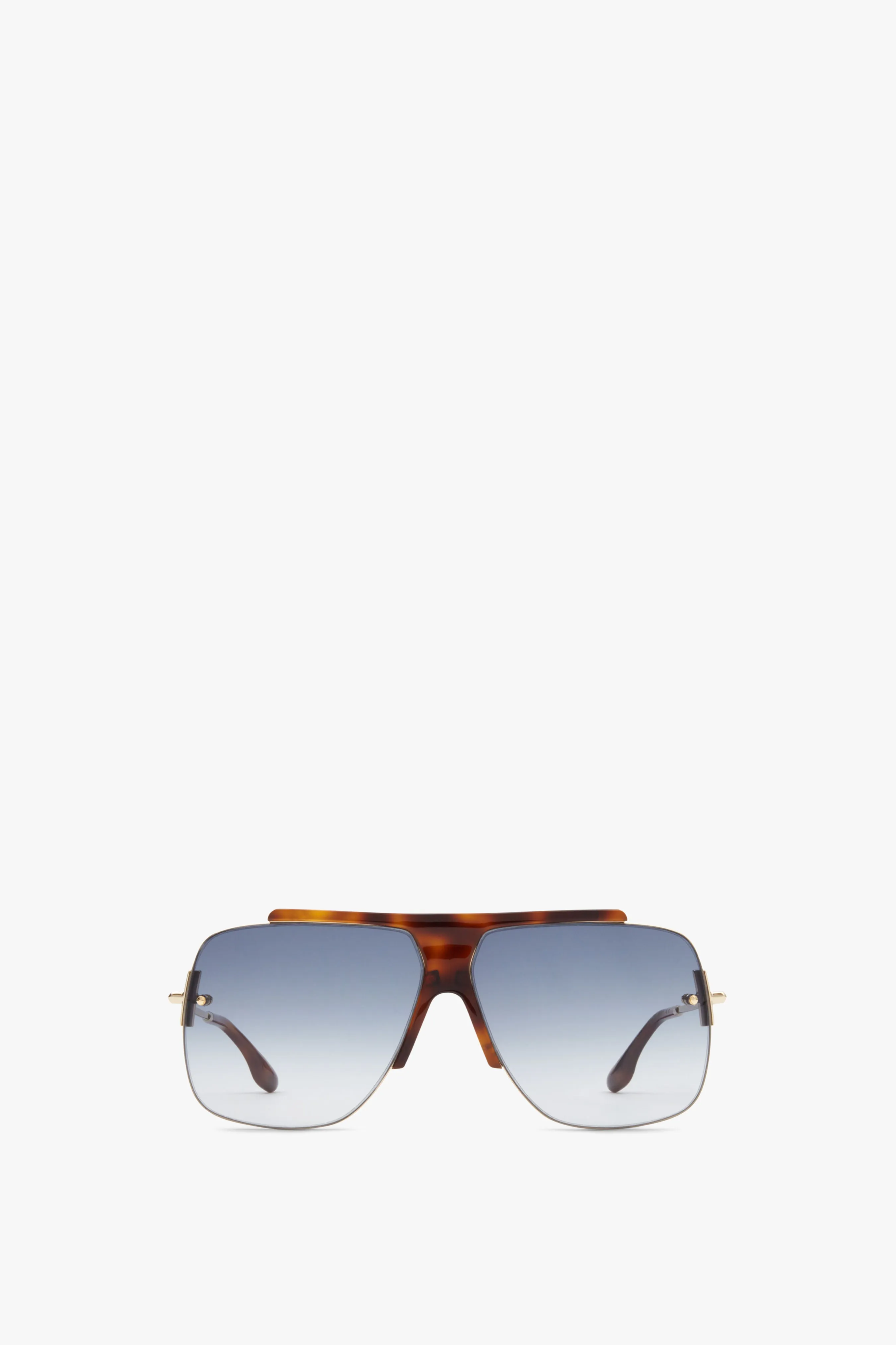 Combination Rimless Square Sunglasses In Tortoise