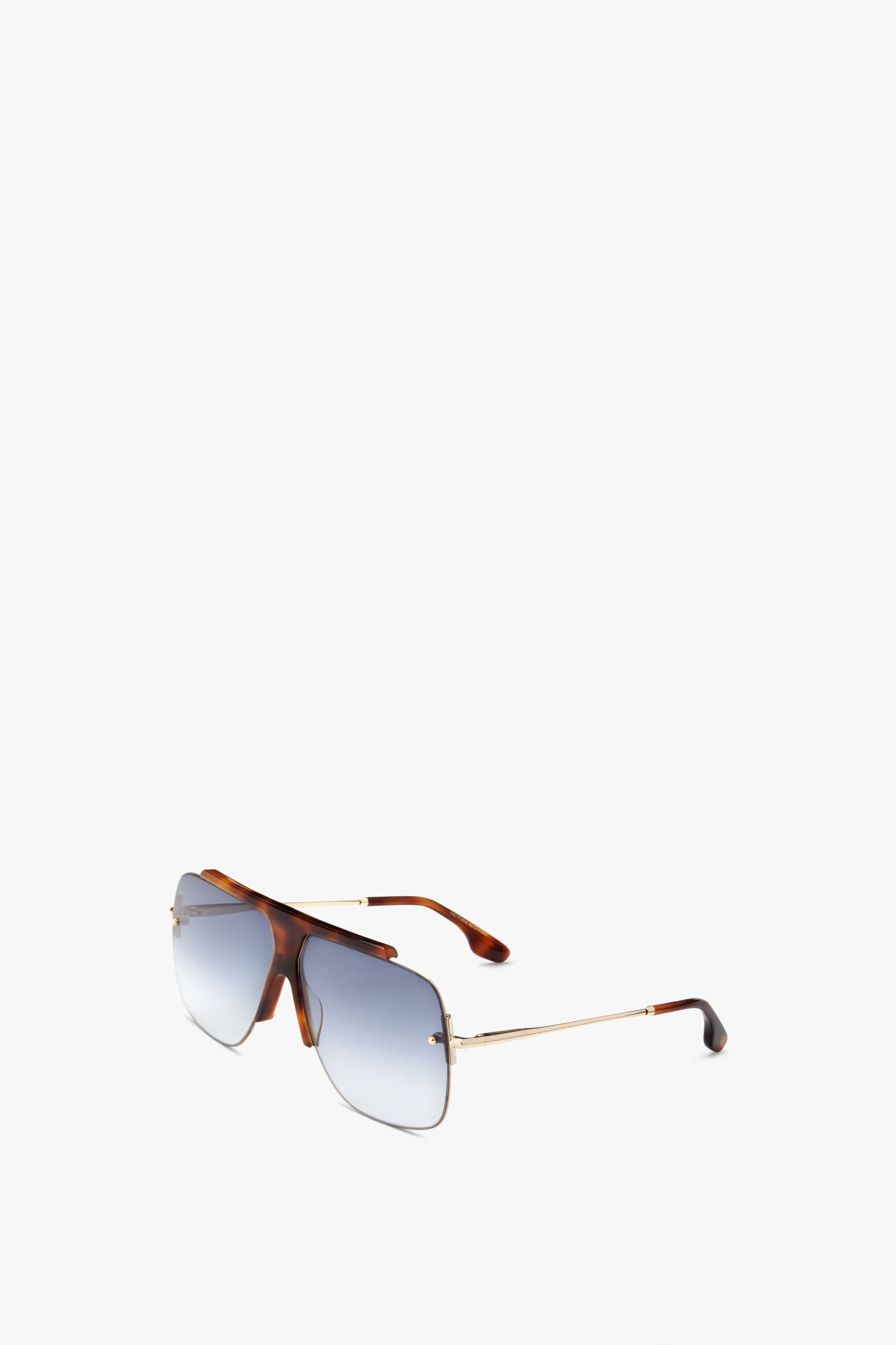 Combination Rimless Square Sunglasses In Tortoise