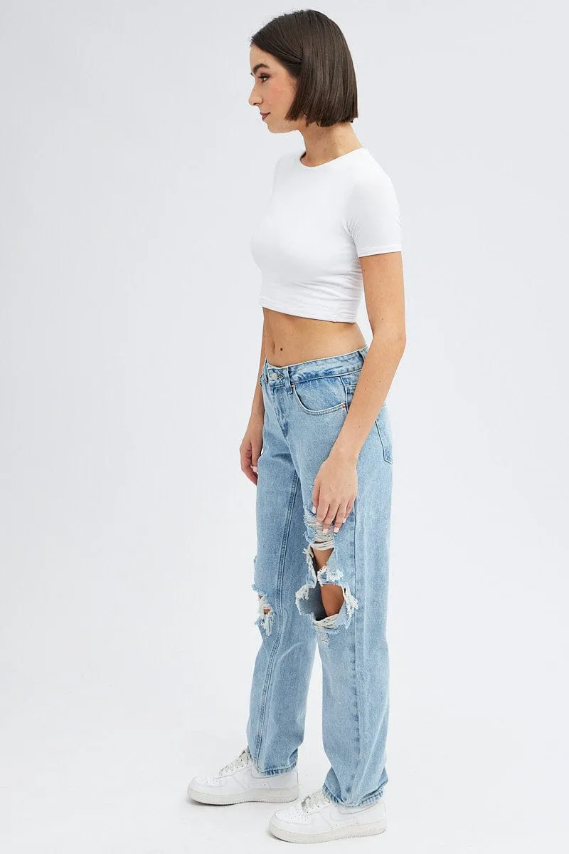 Denim Baggy Denim Jeans Low rise