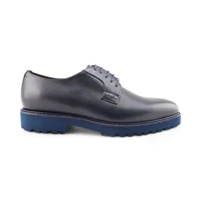 Derby in pelle blu