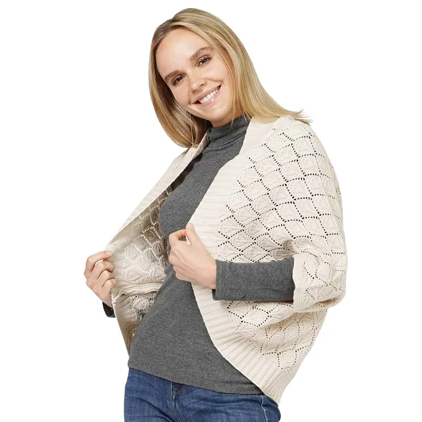 Diamond Knit Shrug Vest