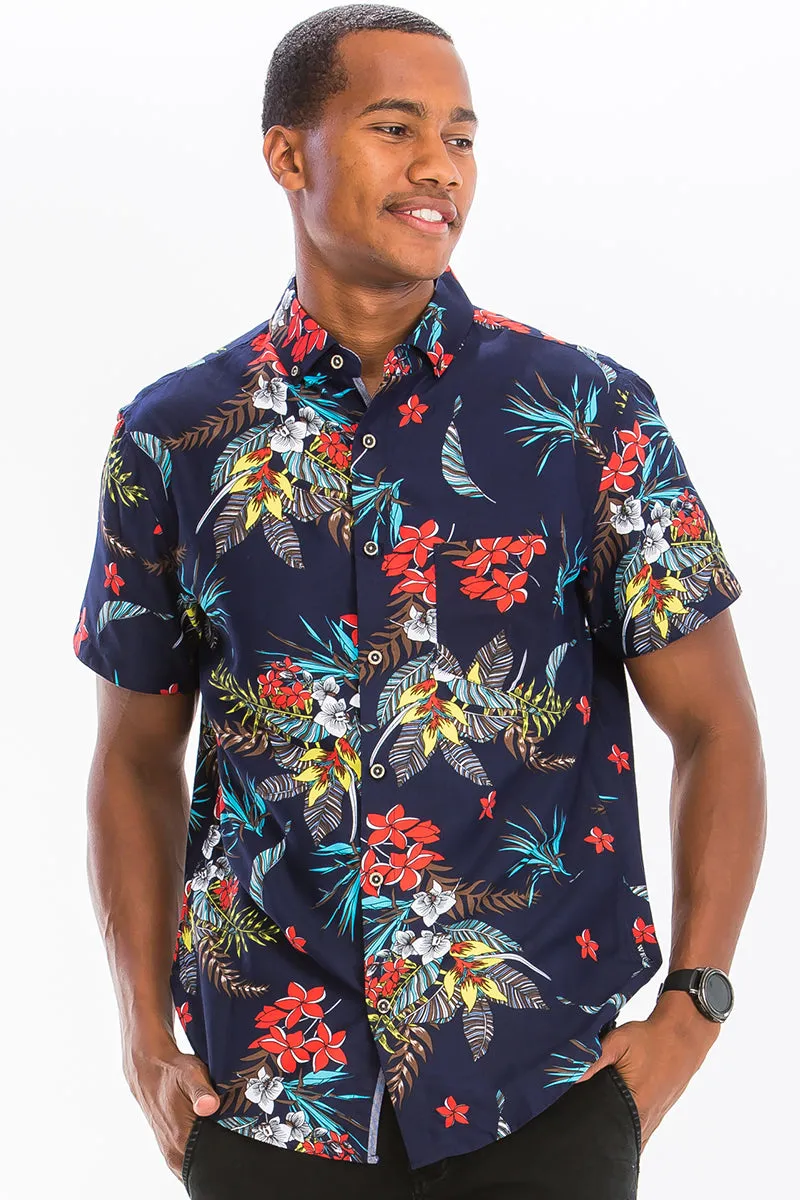 Digital Print Hawaiian Short Sleeve Shirt