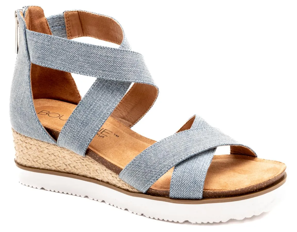 Double Dutch Wedge in Blue Denim