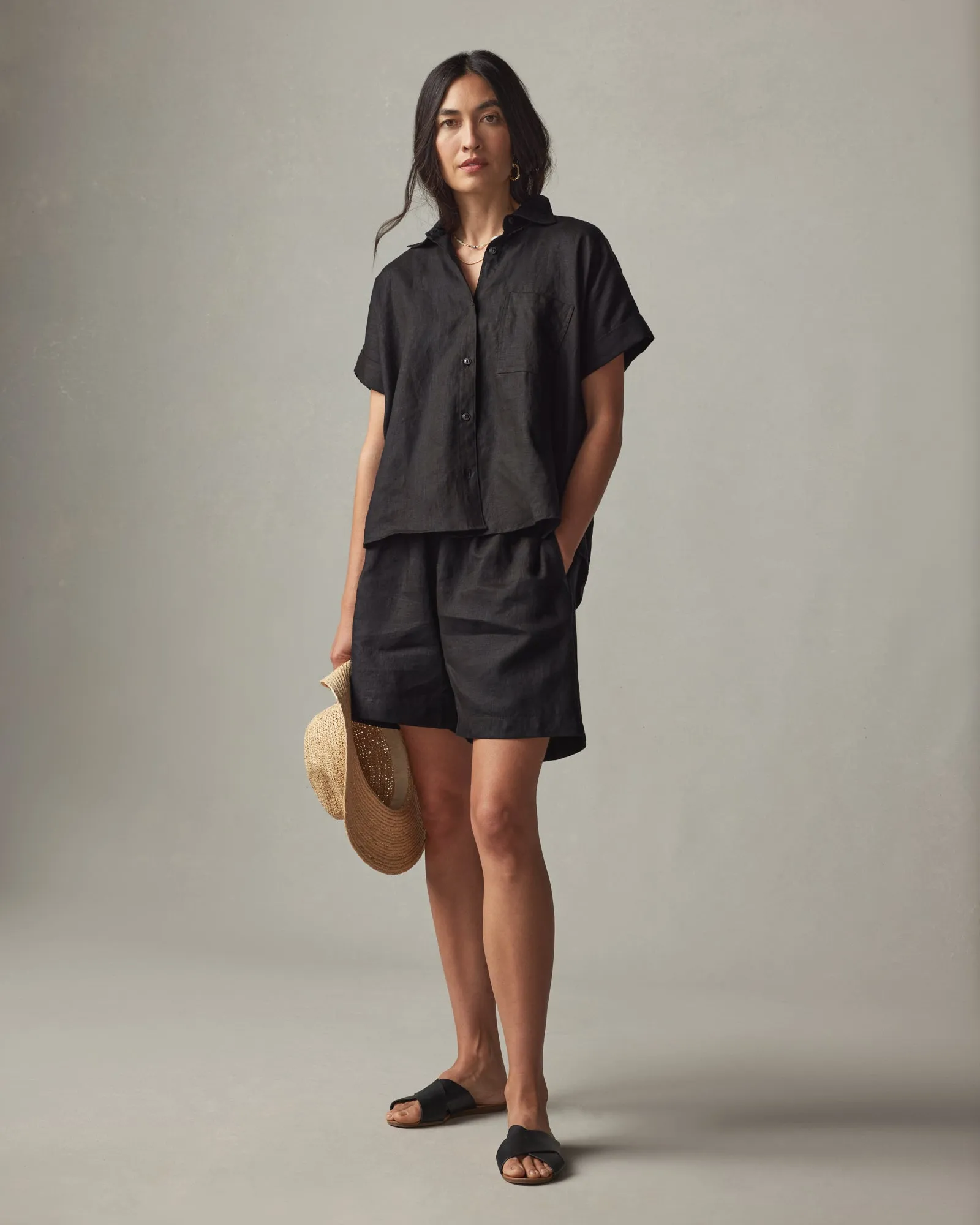 Easy Linen Shirt - Meteorite