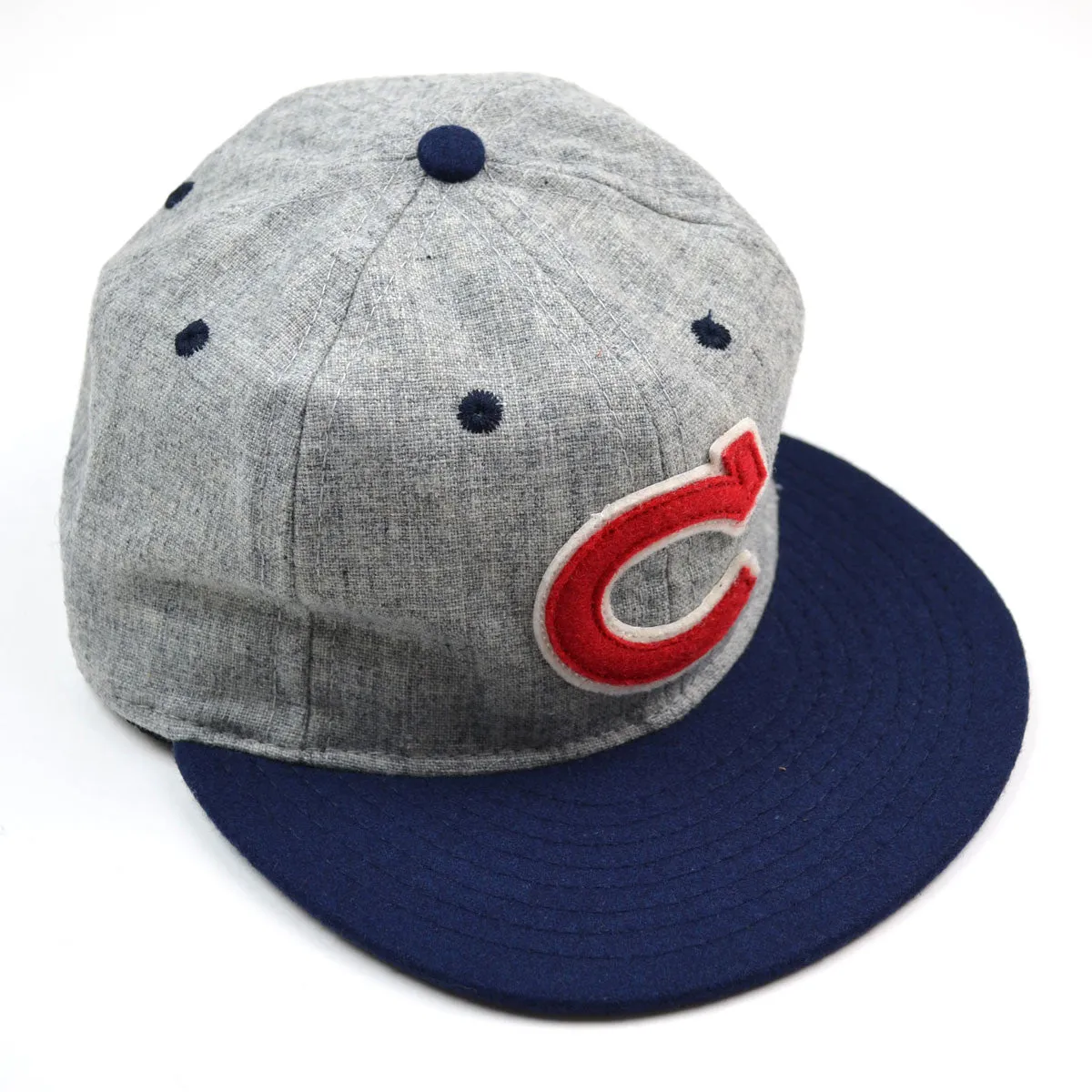 Ebbets - Chunichi Dragons 1950 Cap (Adjustable Wool) - Grey / Navy