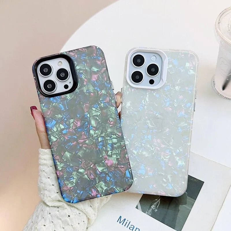 Elegant Bling Shell Pattern Luxury Phone Case Cover for iPhone 11, 12, 13, 14 Pro Max, X, XR, XS Max