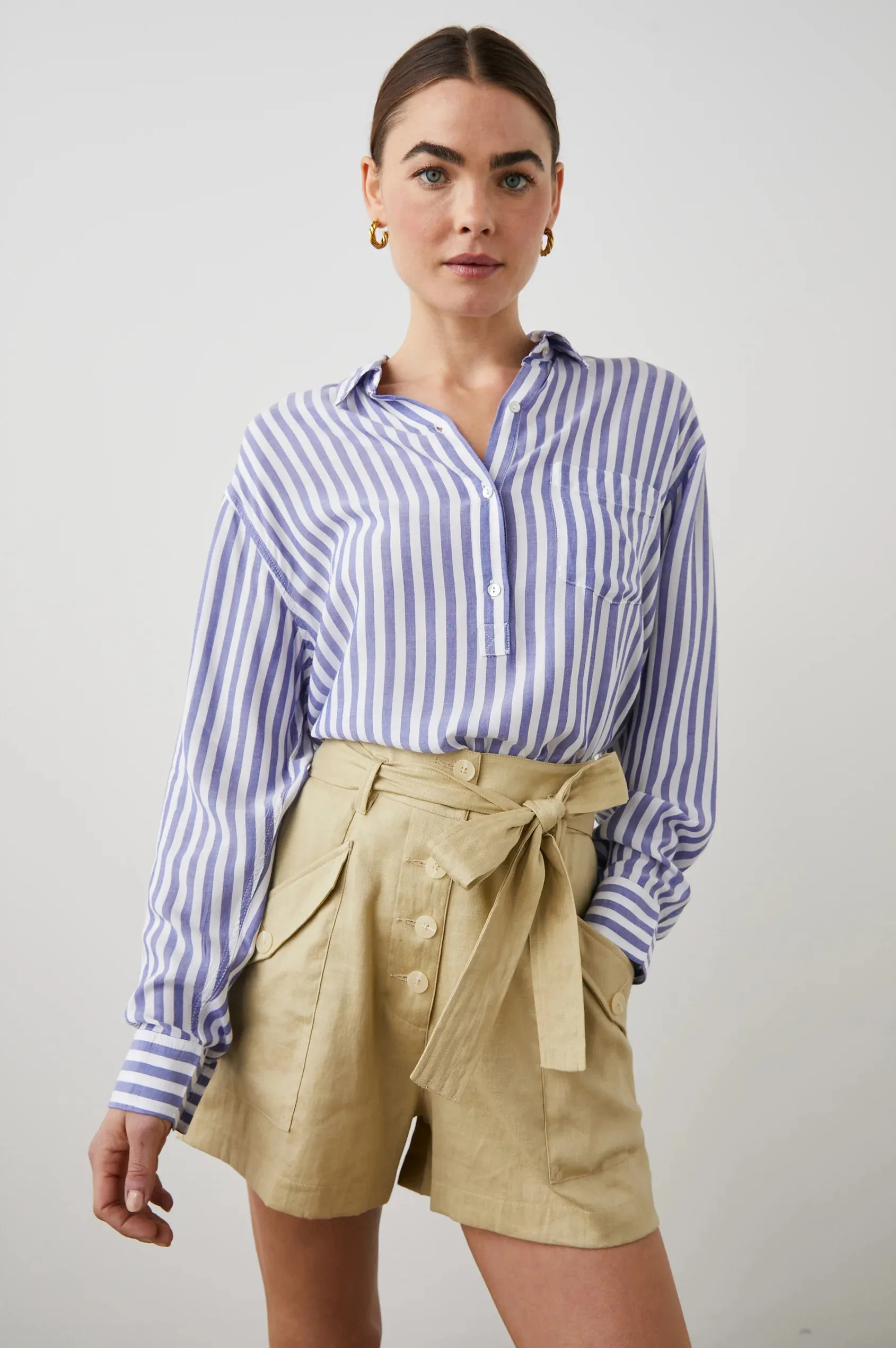 ELLE SHIRT (BLUE STRIPE) - RAILS