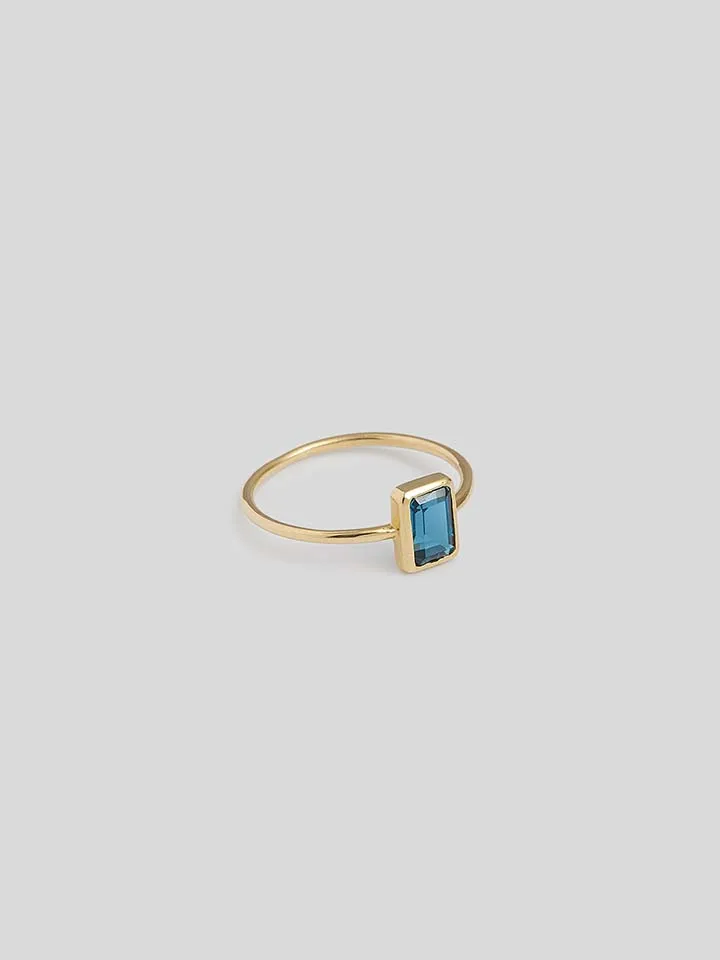 Emerald Cut Bezel Ring