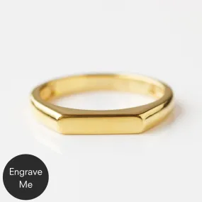 Engravable Vintage Signet Ring