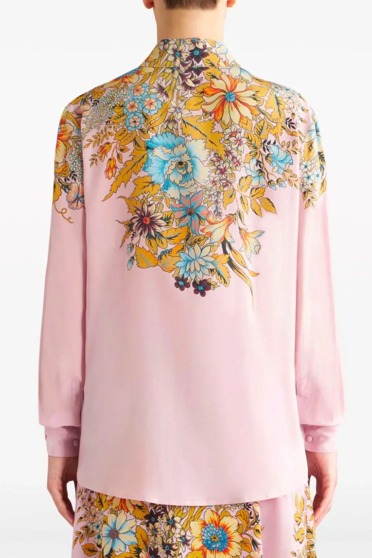 Etro Floral Silk Pyjama Shirt - Pink Multi