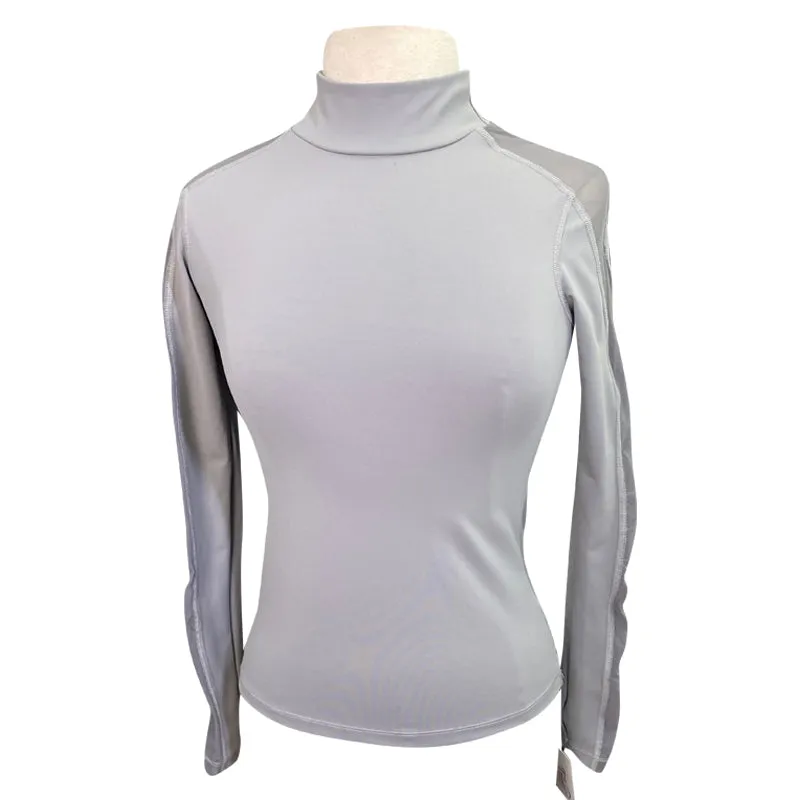 Euphoric Equestrian 'Soleil' Mesh Long Sleeve in Fairy Grey - Women's Small