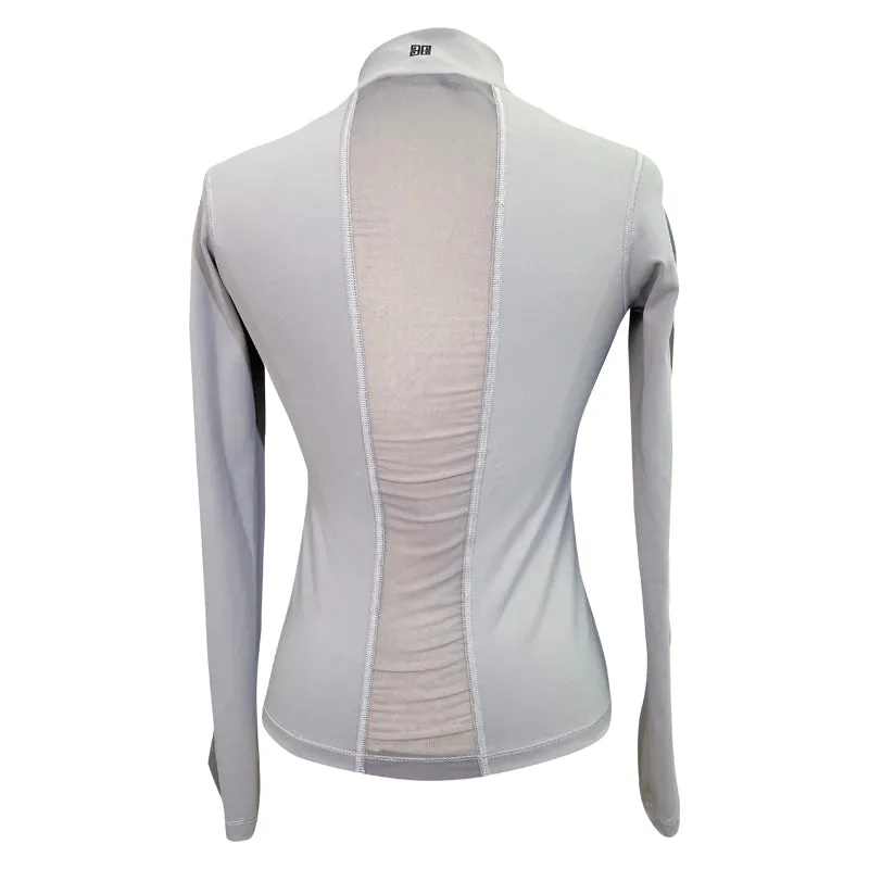 Euphoric Equestrian 'Soleil' Mesh Long Sleeve in Fairy Grey - Women's Small