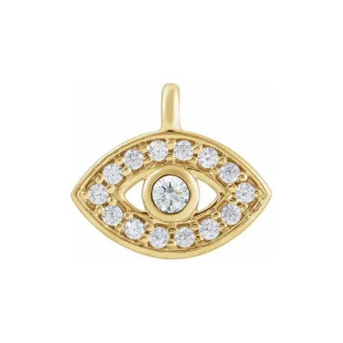 Evil Eye Charm | Blue Sapphire | 14k Yellow Gold