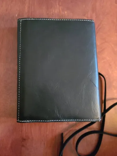 Executive Black Leather Stitched Journal