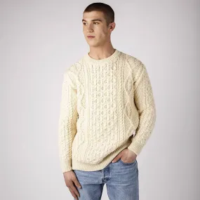 Fearnóg - Men's Aran Knit Crew Neck Sweater