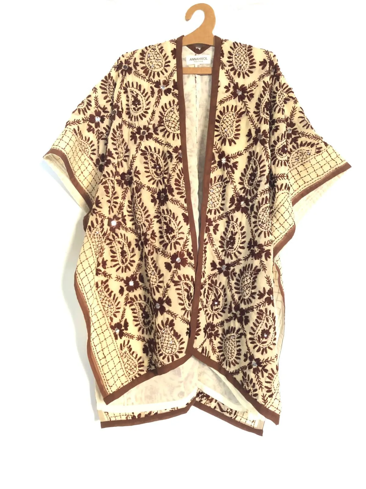 Free Size Embroidery Short Kaftan